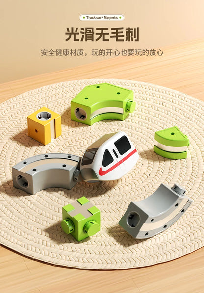 Cube Train Magnétique - Rail DIY Haute Vitesse