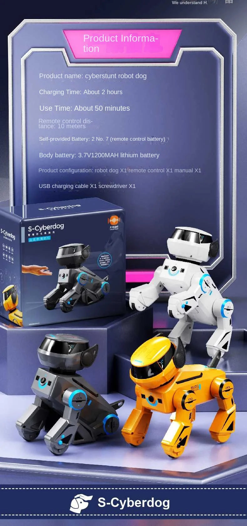 Chien Robot RC - Programmable Bluetooth Audio