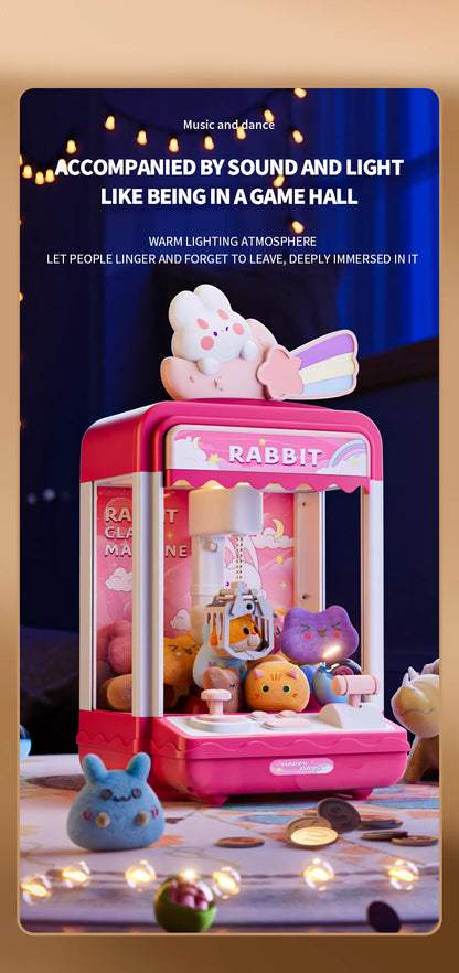 Large doll grabbing machine, toy party clip, doll twisting machine, household lighting and music, two power supply modes, drawer