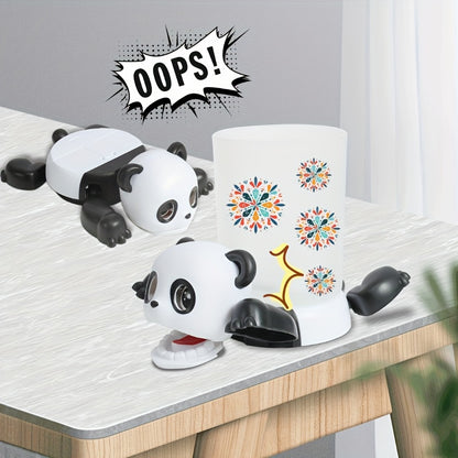 A Rampaging Panda Coaster - an Interactive Desktop Ornament Featuring a Fun And Humorous Design with a "Surprise Glare!" It Serves As Both a Mobile Phone Stand And a Coaster, Making It Ideal for Pranks And Gaming Enjoyment
