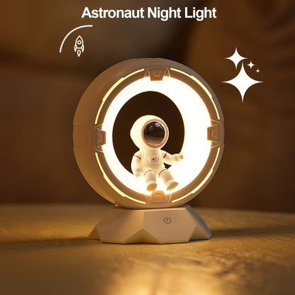 Astronaut Night Light, Rechargeable Bedside Lamp, 3 Color Lights, 4 Adjustable Brightness Levels, Bedroom Sleep Light, Astronaut Desktop Decoration, Birthday Gift, Christmas Gift
