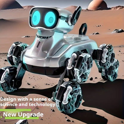 8-Wheel Enhanced Robotic Dog, Intelligent Stunt Toy Vehicle, Gesture-Controlled Dual-Mode Transforming Climbing Car, Off-Road Toy Vehicle, Dual-Power Battery, a Beloved Holiday Gift for Kids