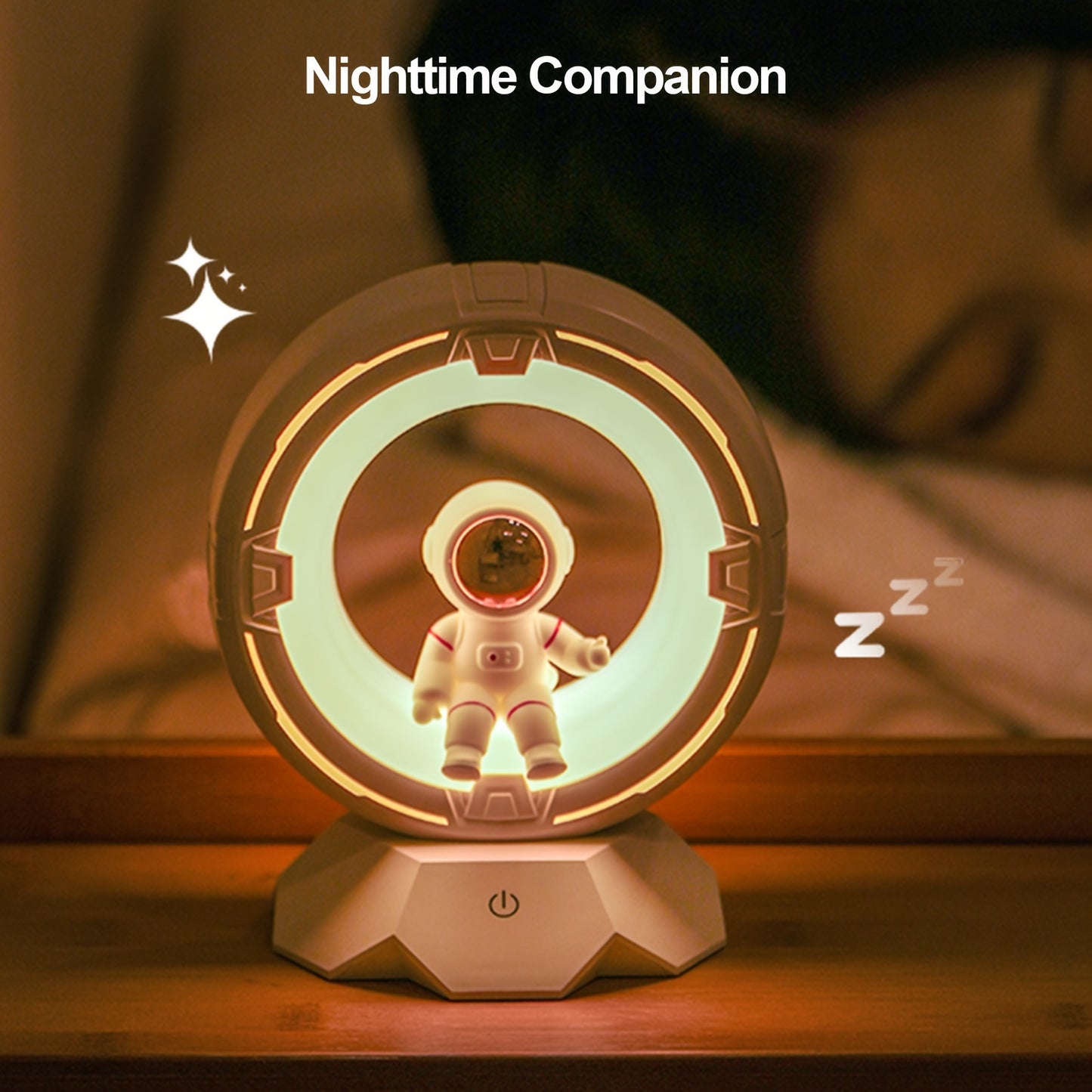 Astronaut Night Light, Rechargeable Bedside Lamp, 3 Color Lights, 4 Adjustable Brightness Levels, Bedroom Sleep Light, Astronaut Desktop Decoration, Birthday Gift, Christmas Gift