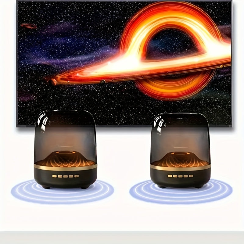 Wireless Home Theater Speakers - USB Charging, Stereo Sound, Diamond Effect Color Lighting Theme, High-Quality Audio, Immersive Home Entertainment, Portable Wireless Speakers, Are The Perfect Gift Choice for 10 Major Holidays