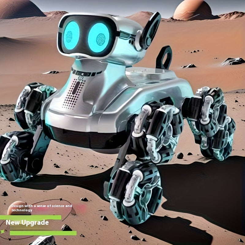 8-Wheel Enhanced Robotic Dog, Intelligent Stunt Toy Vehicle, Gesture-Controlled Dual-Mode Transforming Climbing Car, Off-Road Toy Vehicle, Dual-Power Battery, a Beloved Holiday Gift for Kids