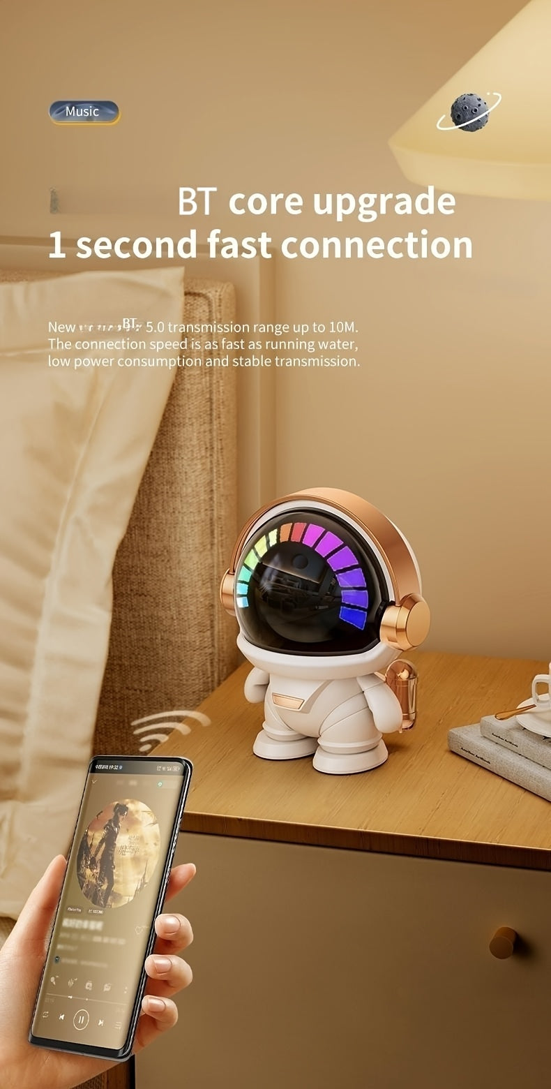 Cute Astronaut Speaker | Wireless Portable Outdoor Speaker with Light, Ideal for Home Parties, Office Decor, Bass Booster, USB Charging, Non